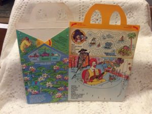 1981 Going Places Happy Meal Box Paddle Wheel River Boat back