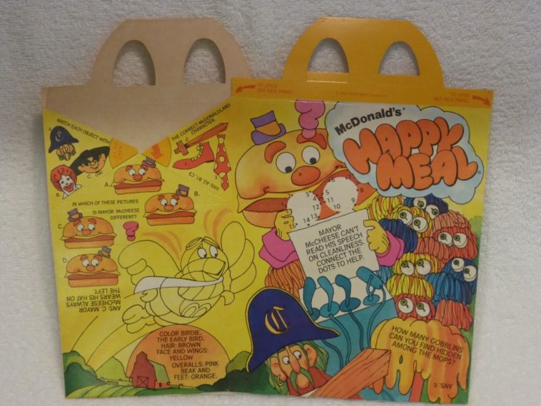 McDonald's Happy Meal Box Evolution of 80s, 90s, 2000s & Modern Good/Bad Marketing