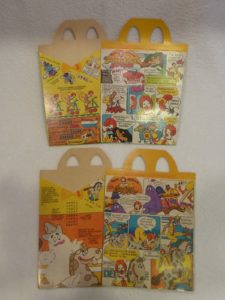 1981 Happy Meal Box Adventures of Ronald McDonald backs