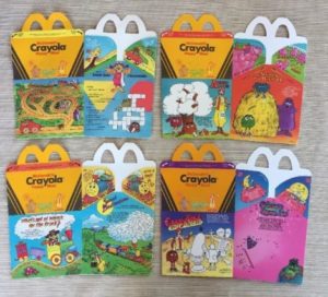 1986 Crayola Vintage Kids Happy Meal Box