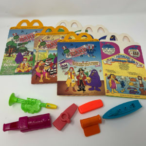 1986 McDonalds McDonaldland Band Happy Meal 3 Boxes and 6 Toys