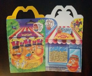 1988 McDonalds McNugget Buddies Apartments Happy Meal Box back
