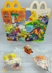 1989 Chip n Dales Rescue Rangers Three Toys plus Happy Meal Box McDonalds