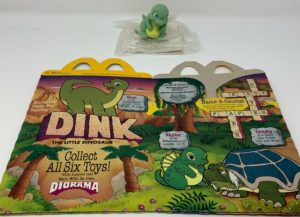 1989 McDonalds Disneys Dink Happy Meal 1 Box and 1 Toy 1980s Fast Food