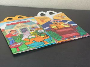 1989 garfield mcdonalds happy meal box