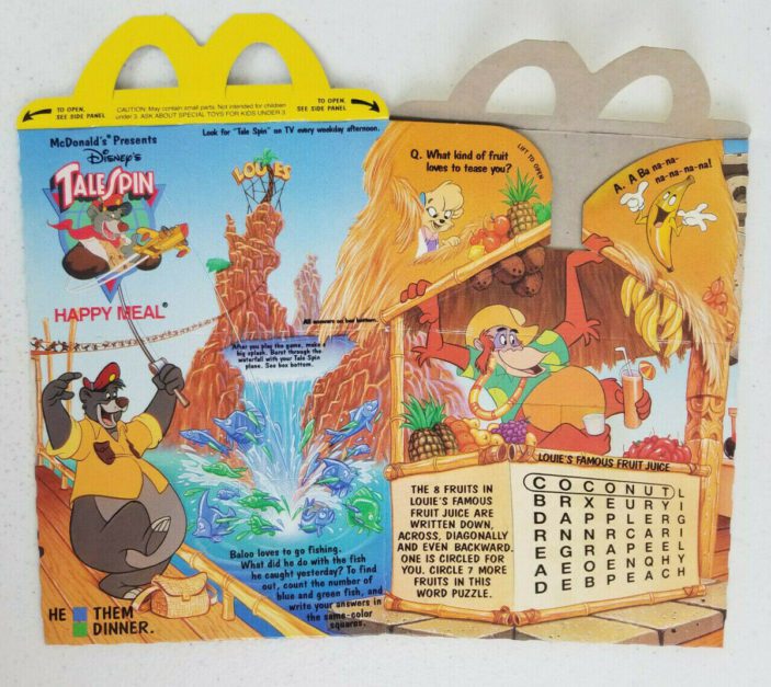 1989 McDonalds Happy Meal box Berenstain Bear Books  3 Of 6 Happy Meal Box 