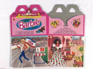 1996 McDonalds Barbie Olympics World Dolls Happy Meal Box
