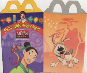 1998 McDonalds Happy Meal Box Disney Mulan 1A