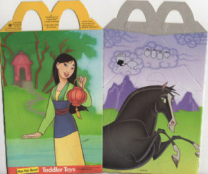 1998 McDonalds Happy Meal Box Disney Mulan 2A