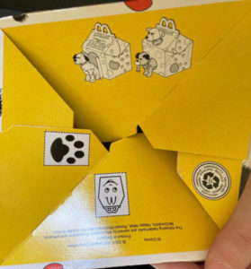 2001 WALT DISNEYS 102 DALMATIANS MCDONALDS HAPPY MEAL USED BOX base