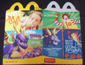 2005 Crash Bandicoot Happy Meal Box MINT Spyro 2