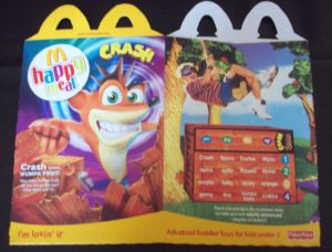 2005 Crash Bandicoot Happy Meal Box MINT Spyro