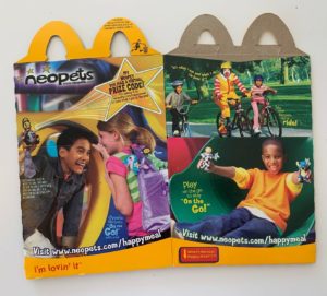 2005 Neopets McDonalds Happy Meal Cardboard Box