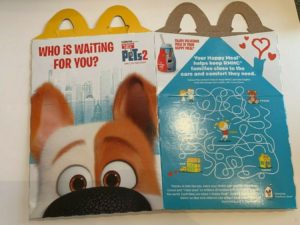 2019 McDonalds Happy Meal BOX SECRET LIFE OF PETS 2