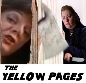 badly photshopped image of the not happy jan yellow pages commercial mixed with "the shining" movie poster