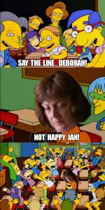 the simpsons meme - say the line - not happy jan