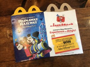 2020 New Disney Parks Mickey Minnies Runaway Railway McDonalds Happy Meal Box