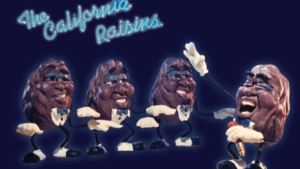 California Raisins mascot commercial Sun Maid 1986