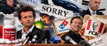 Corporate Crisis Apologies Collage