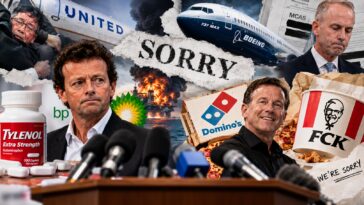 Corporate Crisis Apologies Collage