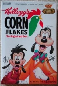 Goofy and max Kellogg’s Mascots