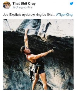 Joe Exotics eyebrow ring meme