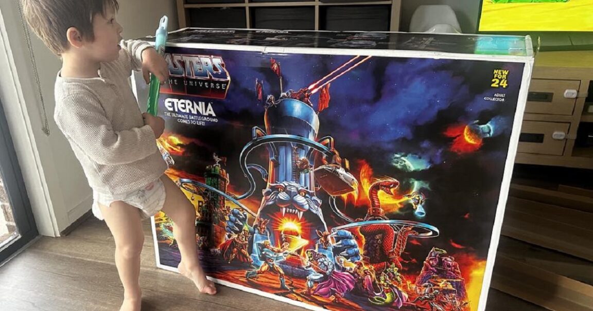 Masters of the Universe Eternia Playset in my house