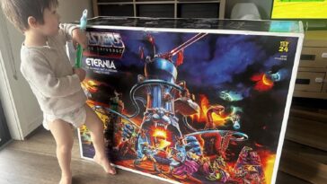 Masters of the Universe Eternia Playset in my house