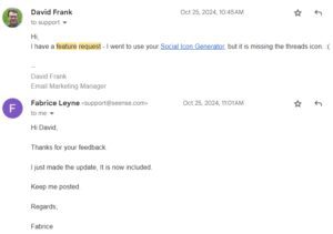Screenshot of a slack message asking for an improved interface description and expanded knowledgebase