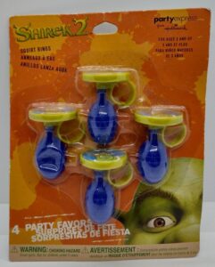 Shrek 2 Squirt Rings Party Express Favors 2004 New DreamWorks Hallmark Rare Ogre