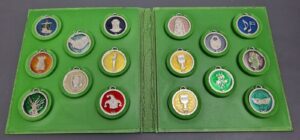 Shrek 2008 Amulet Medallion Coins Binder Collectables 16 Medals
