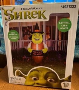 Shrek with Banner 6.5 ft Inflatable Airblown Yard Decoration Halloween