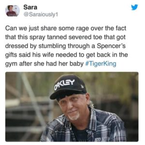 Tiger King Jeff Lowe spray tan meme