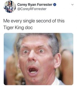 Tiger King documentary shocked face Corey Ryan Twitter meme
