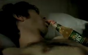 Tooheys Extra Dry tongue beer ad sleeping man