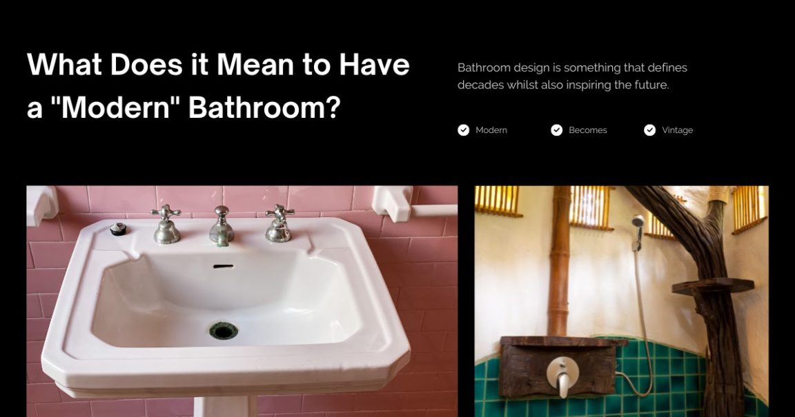 What Does it Mean to Have a Modern Bathroom Bathroom Design Through the Decades