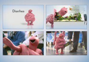 Xifaxans Bubble Gut Pharma Mascot