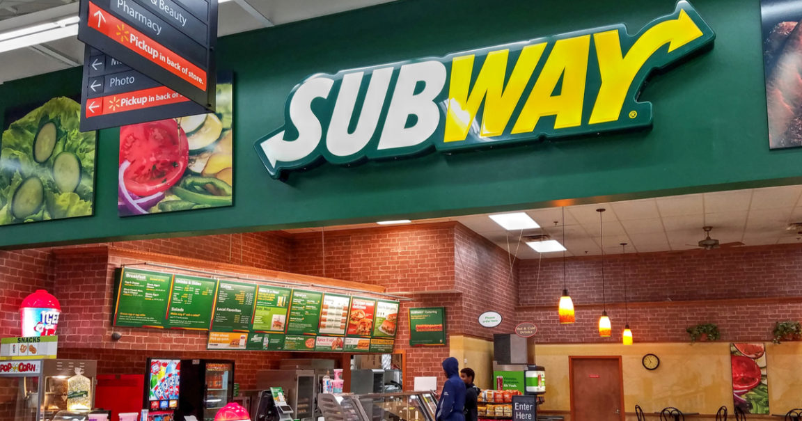 a subway store front