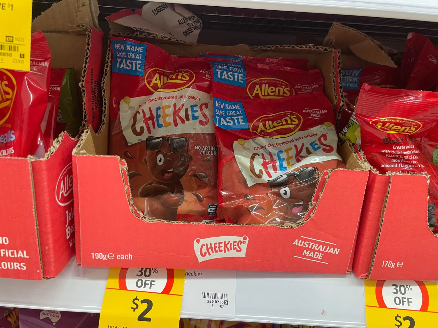 allens cheekies packaging 2021 new chicos name - Good/Bad Marketing