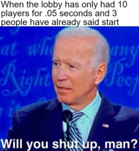 among us joe biden election debate meme