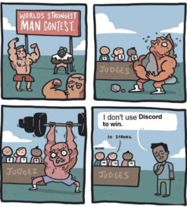 among us worlds strongest man contest discord meme