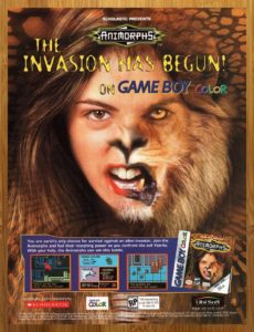 animorphs game boy game ad