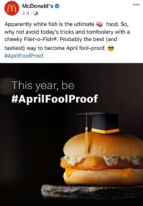april fools 2021 mcdonalds aprilfoolproof