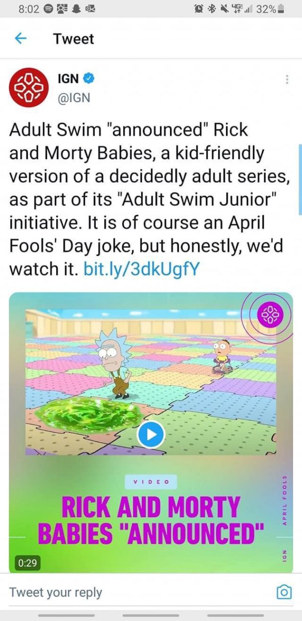 april fools 2021 rick and morty babies adult swim junior