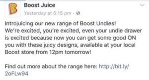 april fools boost juice underwear text
