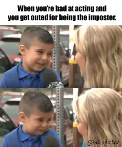 bad acting as imposter in among us