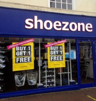 shoes buy one get one half