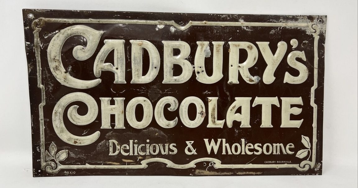 cadburys chocolate vintage sign