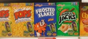 corn pops frosted flakes apple jacks 2007 shrek promotion