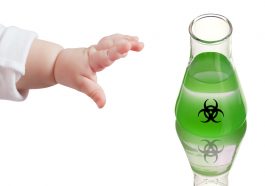 baby hand and poison